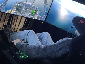 Customer Photo of Full Motion F-18 Maverick Simulator
